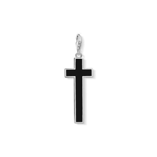 Thomas Sabo Sterling Silver Black Onyx Cross charm ref Y0020-024-11