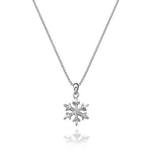 Hot Diamonds Sterling Silver Small Snowflake Pendant on Chain DP599
