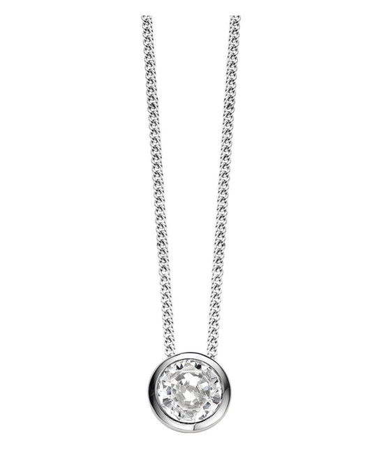 Ti Sento Sterling Silver CZ set pendant on chain ref 3807ZI/42