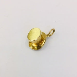 9ct yellow gold Top Hat charm pendant 0.8grms