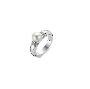 Ti Sento Sterling Silver Synthetic Pearl and CZ set ring ref 1768PW/56 Size P