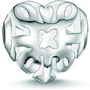 Thomas Sabo Sterling Silver Heart Karma bead charm ref K0133-001-12