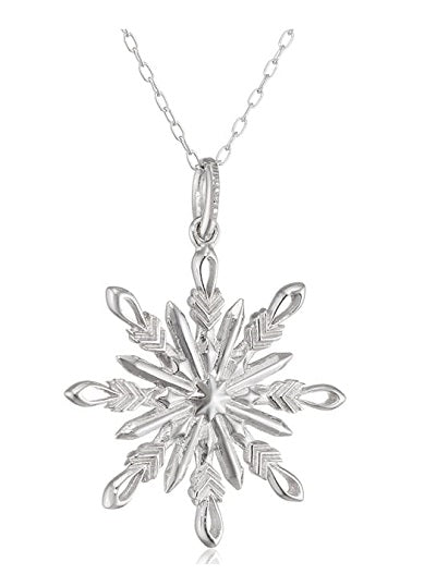 Hot Diamonds Sterling Silver Snowflake Pendant on Chain DP382