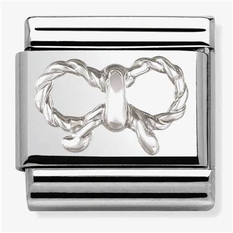 330110/03 Nomination Silver Shine Bow charm