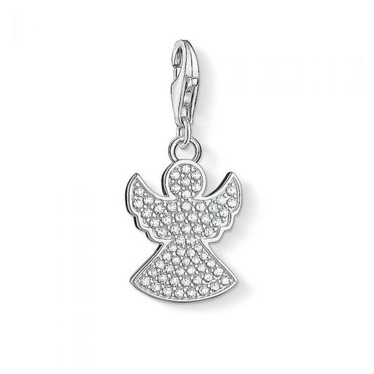 Thomas Sabo Sterling Silver CZ set angel charm ref 1357-051-14
