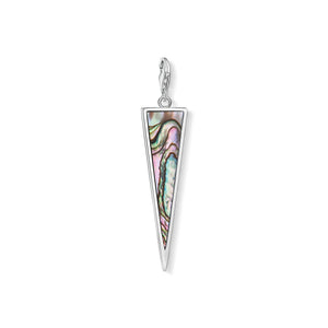 Thomas Sabo Sterling Silver Abalone Mother of Pearl Triangle charm ref Y0026-509-7