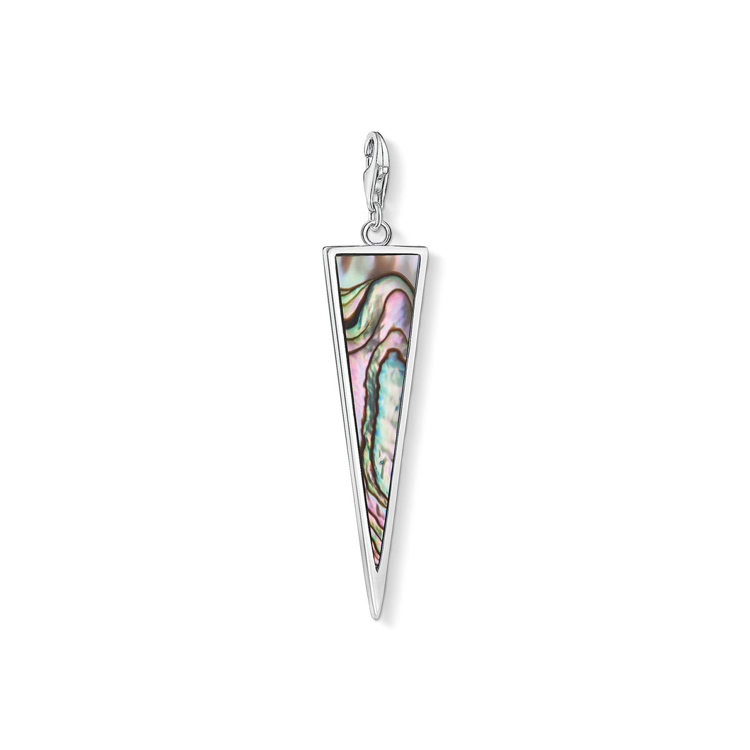Thomas Sabo Sterling Silver Abalone Mother of Pearl Triangle charm ref Y0026-509-7