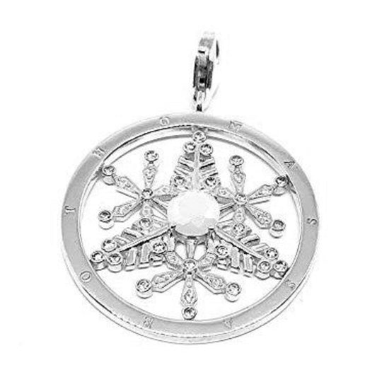 Thomas Sabo Sterling Silver CZ set Snowflake pendant charm ref T0116-093-14