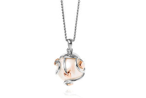 3STOLCPP Clogau Sterling Silver/9ct Rose Gold  Tree of Life Caged Pearl Pendant.