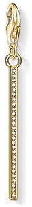 Thomas Sabo Sterling Silver gold plated CZ set Vertical bar charm ref 1577-414-14