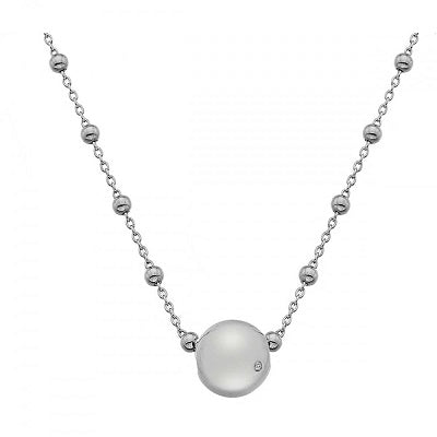 Hot Diamonds Sterling Silver Orb Ball Pendant on Chain DN113