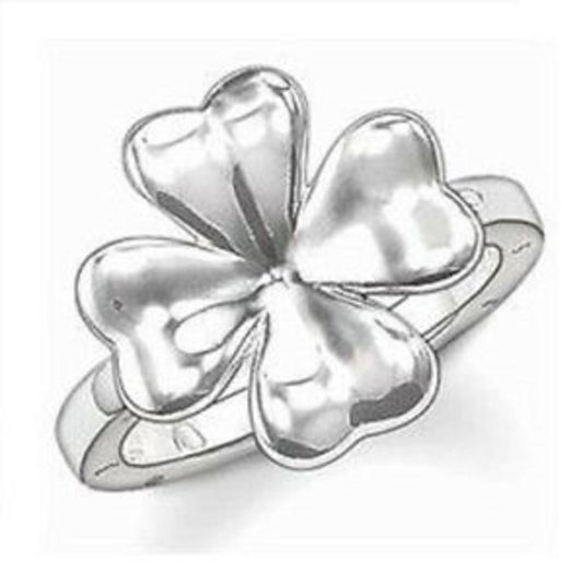 Thomas Sabo Sterling Silver 4 Leaf Clover Ring  Size 54 ref  TR1912-001-12-54