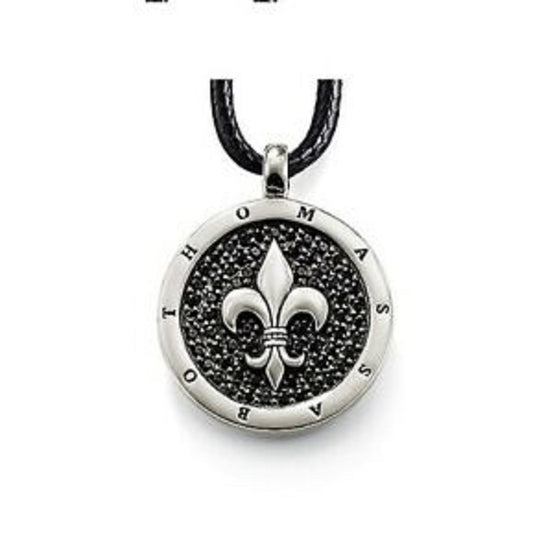 Thomas Sabo Sterling Silver CZ set Fleur de Lis Pendant