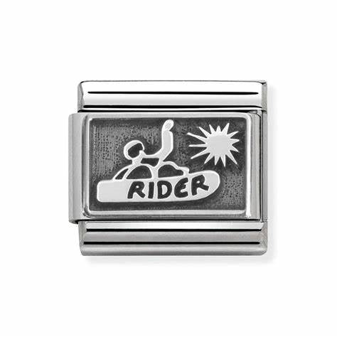 330102/19 Nomination Silver Shine Snow Rider charm