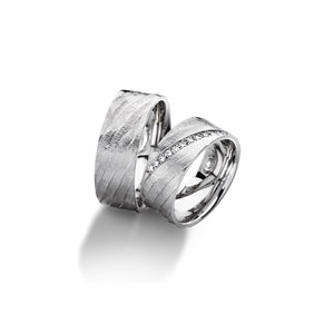 Furrer Jacot 950 Palladium 8mm Pattern Wedding Ring 71-28350-0-0 (Plain Ring Only)
