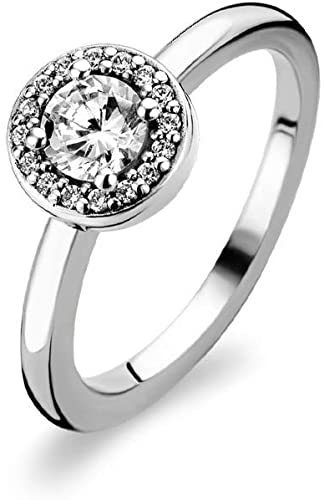 Ti Sento Sterling Silver CZ set Ring ref 1857ZI/52 Size M