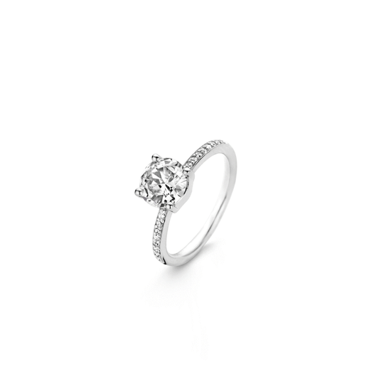 Ti Sento Sterling Silver CZ set ring ref 1939ZI/52 Size L1/2