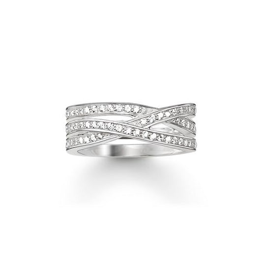 Thomas Sabo Glam & Soul Silver Zirconia Ring Size 54 ref  TR2012-051-14-54