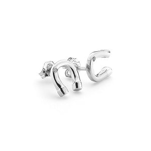 Hot Diamonds Sterling Silver Horseshoe Diamond Stud Earrings DE439