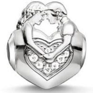 Thomas Sabo Sterling Silver CZ set Sweethearts Karma Bead charm ref K0161-051-14
