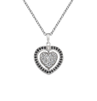 Hot Diamonds Sterling Silver Turning Heart necklace DP606