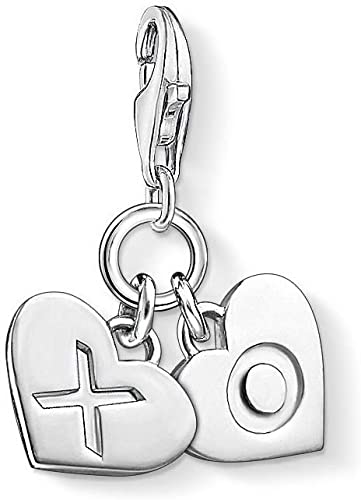 Thomas Sabo Sterling Silver Double Heart XO charm ref 1314-001-12