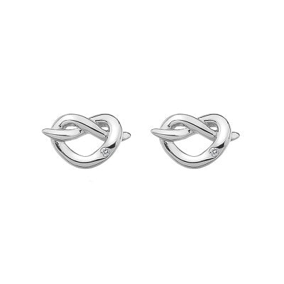 Hot Diamonds Sterling Silver Eternity Heart Diamond Stud Earrings DE450