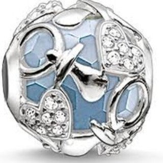 Thomas Sabo Sterling Silver CZ set Baby Boy Karma Bead charm ref K0158-843-31