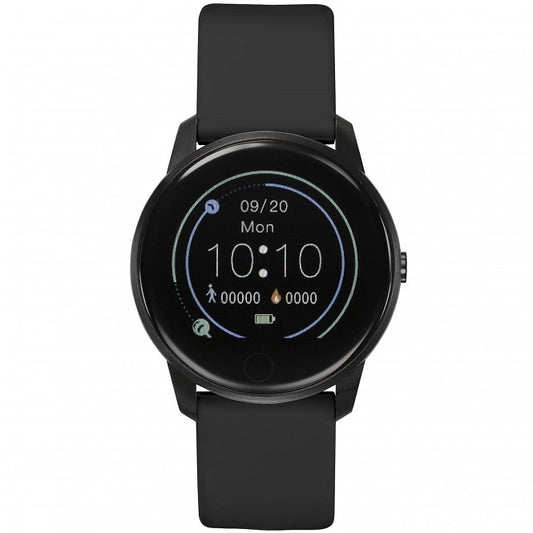 47509/BK Storm Stainless Steel SM1 Smart watch on Black Silicone  strap