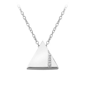 Hot Diamonds Sterling Silver Silhouette Triangle Necklace DP596