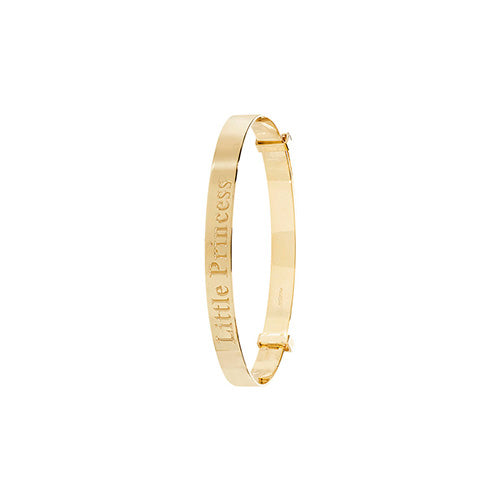 9ct gold Baby Adjustable Bangle with Engraved 