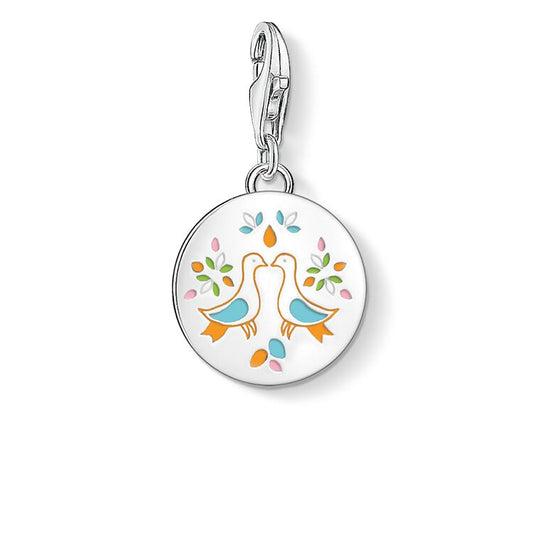 Thomas Sabo Sterling Silver Mexican Dove Disc charm ref 1434-007-21