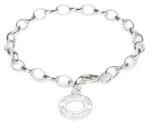 Thomas Sabo Sterling Silver Charm bracelet Size Large ref  X0032-001-12