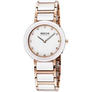 Bering Ladies Rose gold with White ceramic bracelet watch 10729-766