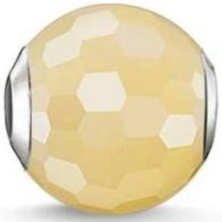 Thomas Sabo Sterling Silver Yellow Aventurine Karma Bead Charm ref K0127-010-4