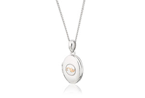 3STOLGL Clogau Silver/9ct gold Tree of Life Cariad Locket pendant on chain.
