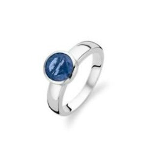 Ti Sento Sterling Silver Dark Blue CZ set ring ref 1616DB/54 Size N