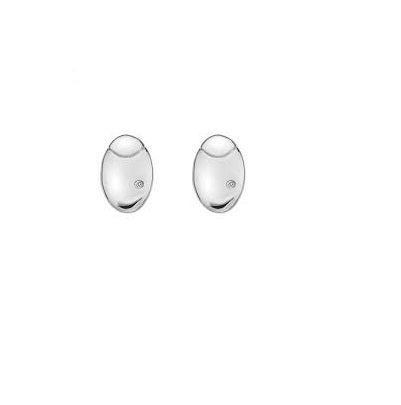 Hot Diamonds Sterling Silver Oval Diamond Stud Earrings DE426