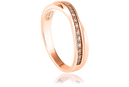 Clogau 18ct diamond set Freya wedding band Ref 18WEDRN Size N