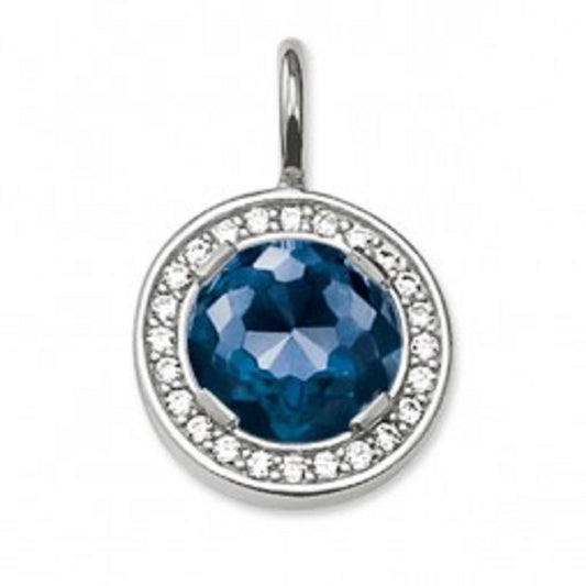 Thomas Sabo  Synthetic Corundum Silver Pendant Glam & Soul Dark Blue ref PE621-050-32