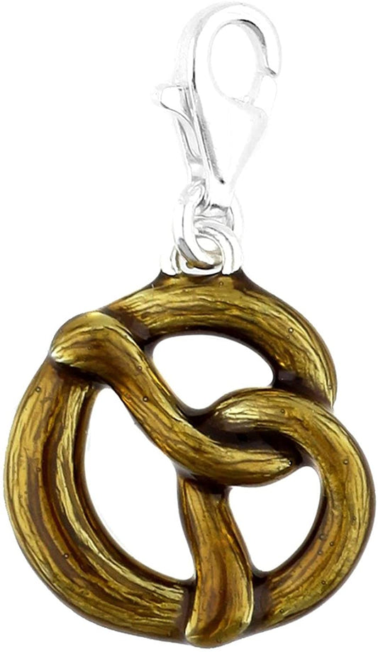 Thomas Sabo sterling Silver with enamel Pretzel charm Ref 1097-007-2