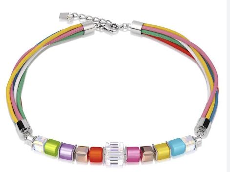 4578/10-1500 Coeur de lion Multi Coloured Necklace  With Stainless Steal Clasp