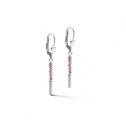 Coeur de Lion Stainless Steel Pink Beaded drop earrings 4998/20-0829
