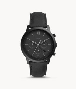 Fossil Neutra Chronograph Black Leather Watch Ref FS5503