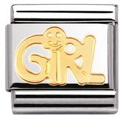 Nomination CLASSIC Gold Engraved ‘Girl' Charm