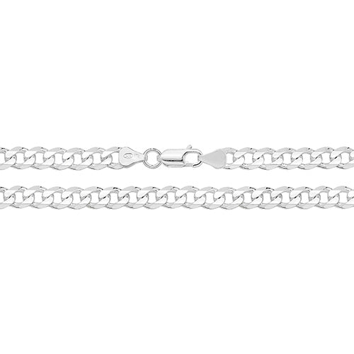 Sterling Silver Curb Necklace Available 18" to 30"