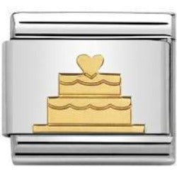 Nomination CLASSIC Gold Wedding Cake Charm