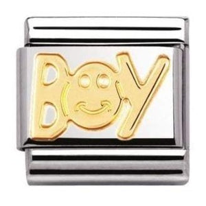 Nomination CLASSIC Gold Engraved ‘Boy' Charm