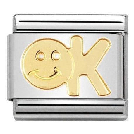 Nomination CLASSIC Gold Engraved ‘OK' Charm