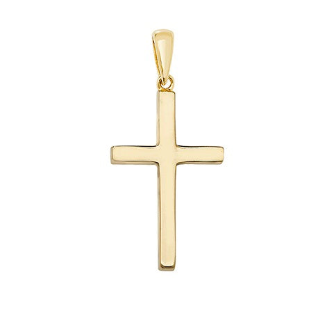 9ct Yellow Gold Plan Cross Pendant 3.8grms Ref PN1039